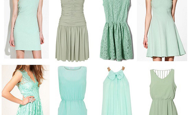 Cómo combinar un vestido verde menta