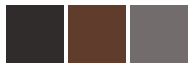Paleta de colores - Negro y marrón combinados