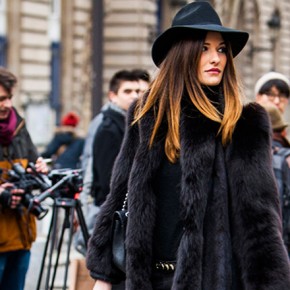 Street Style - Abrigo de piel