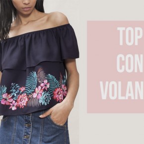 cómo combinar tops con volante